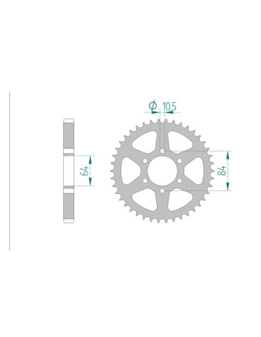 Kit chaine AFAM acier SUZUKI GS 400 C-EC pas 530 1977 à 1979
