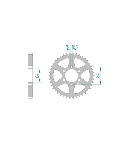 Kit chaine AFAM acier SUZUKI GS 400 C-EC pas 530 1977 à 1979