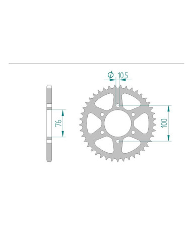 Kit chaine AFAM acier SUZUKI DR 500 S pas 520 1981 à 1984