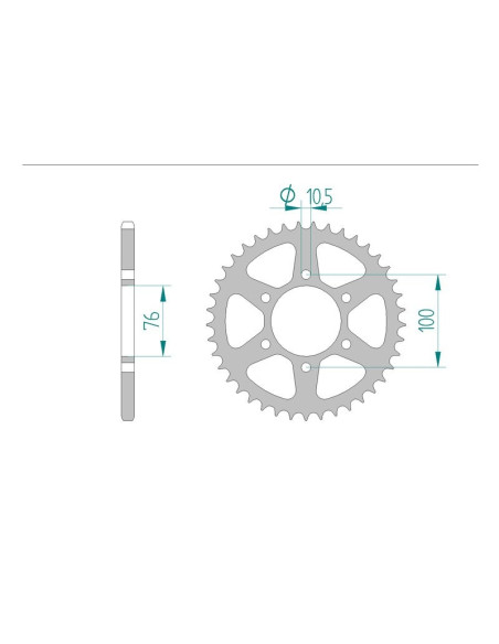 Kit chaine AFAM acier SUZUKI DR 500 S pas 520 1981 à 1984