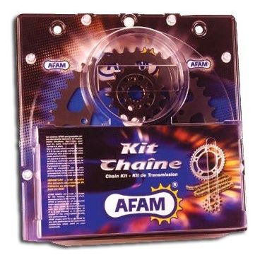 Kit chaine AFAM acier SUZUKI GSX 600 F W,X,Y,K1,K2,K3,K4,K5,K6 pas 530 1998 à 2006