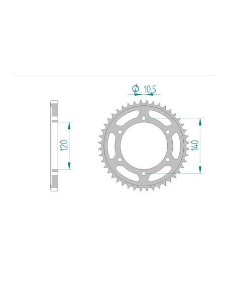 Kit chaine AFAM acier SUZUKI GSX-R 600 W,X,Y pas 525 1998 à 2000