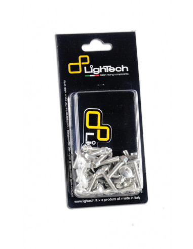 Kit vis de carénage LIGHTECH argent alu (41 pièces) Ducati Moster 821