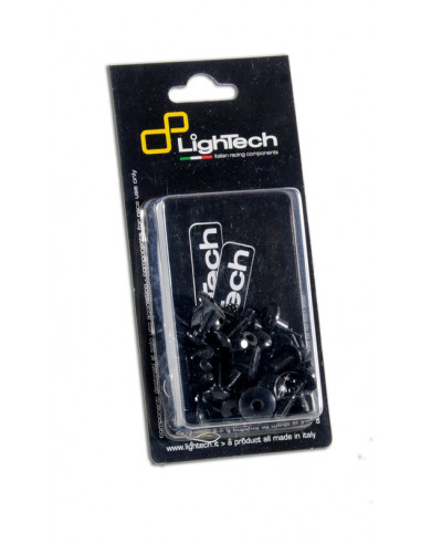 Kit vis de support de plaque LIGHTECH anodisé noir Yamaha R1