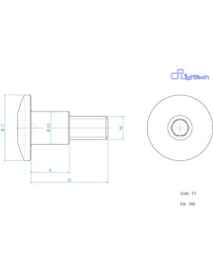 Vis LIGHTECH M6 X 20 Type 1035 Ergal rouge à l'unité