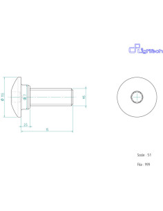 Vis LIGHTECH M5 X 15 Type 999 Ergal rouge à l'unité