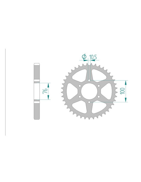 Kit chaine AFAM acier SUZUKI GSX 750 ET,T,EX,X,EZ,L,S pas 630 1980 à 1982