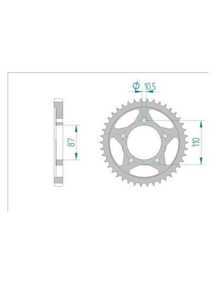 Kit chaine AFAM acier SUZUKI GSX 750 F K,L,M,N,P,R,S,T,V pas 530 1989 à 1997