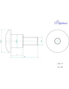 Vis LIGHTECH M6 X 20 Type 1019 Ergal or à l'unité