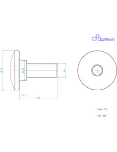 Vis LIGHTECH M6 X 16,5 Type 1016 Ergal or à l'unité