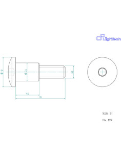 Vis LIGHTECH M5 X 20 Type 1032 Ergal rouge à l'unité