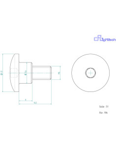 Vis LIGHTECH M6 X 14,5 Type 994 Ergal argent à l'unité