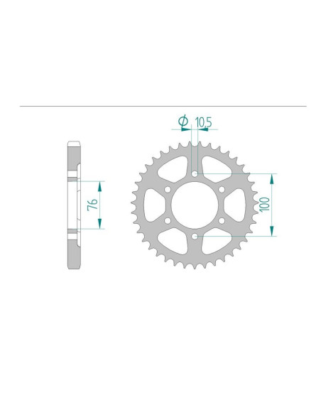 Kit chaine AFAM acier SUZUKI GSX-R 750 R J,K pas 530 1988 à 1989