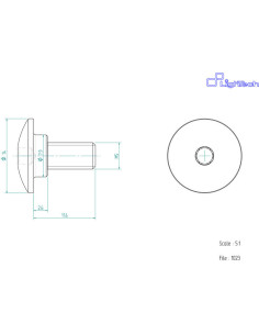 Vis LIGHTECH M5 X 11 Type 1023 Ergal or à l'unité