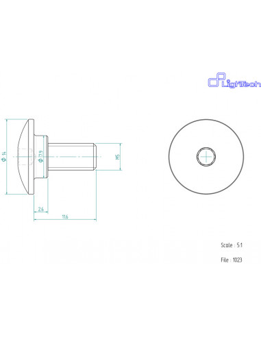 Vis LIGHTECH M5 X 11 Type 1023 Ergal cobalt à l'unité