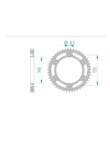 Kit chaine AFAM acier SUZUKI DR 800 S R,S,T pas 525 1994 à 1996