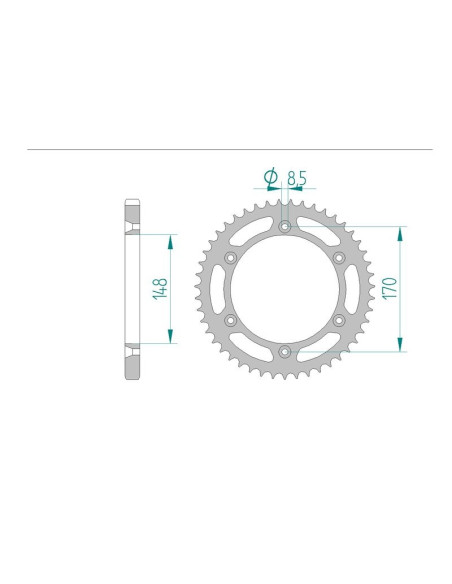 Kit chaine AFAM acier SUZUKI DR 800 S R,S,T pas 525 1994 à 1996