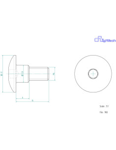 Vis LIGHTECH M6 X 15 Type 983 Ergal rouge à l'unité