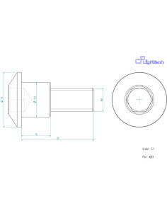 Vis LIGHTECH M8 X 25 Type 1033 Ergal rouge à l'unité