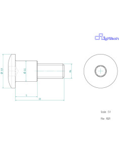 Vis LIGHTECH M6 X 20 Type 1021 Ergal noir à l'unité