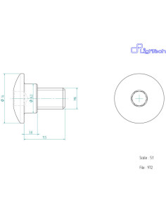 Vis LIGHTECH M6 X 11,5 Type 972 Ergal rouge à l'unité