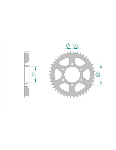 Kit chaine AFAM acier SUZUKI GSX-R 1100 W S,T,V,W pas 532 1995 à 1998