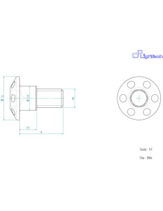 Vis LIGHTECH M6 X 14 Type 1004 Ergal cobalt à l'unité