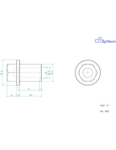Vis LIGHTECH M5 X 10,3 Type 1028 Ergal or à l'unité