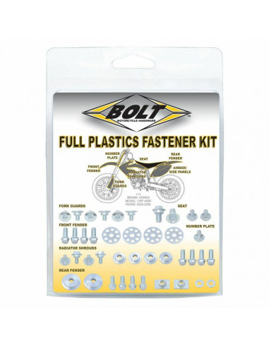 Kit vis plastiques BOLT inox Honda CRF 250/450R/X