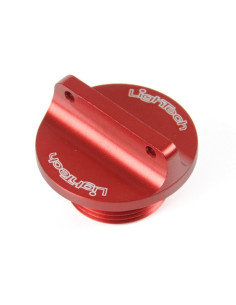 Bouchon de carter d'huile LIGHTECH 2 trous rouge M25 x 1,25