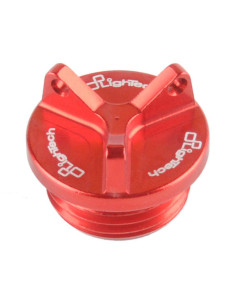 Bouchon de carter d'huile LIGHTECH M19x2,5 3 pans alu rouge