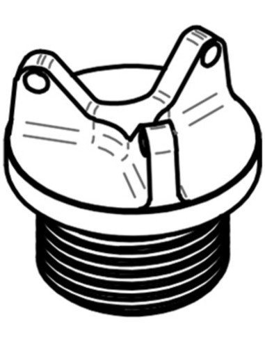 Bouchon carter d'huile LIGHTECH M20 x 2,5 (3 trous) noir Ducati HYPERMOTARD 821