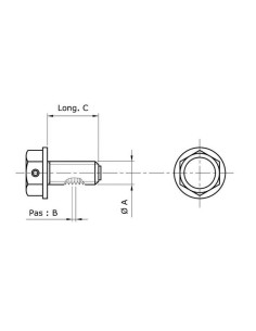 Bouchon de vidange TECNIUM - aluminium noir M16x1,5x14 2