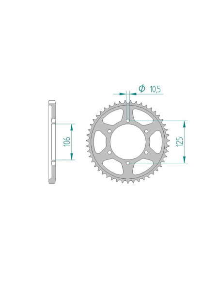 Kit chaine AFAM acier TRIUMPH 675 DAYTONA pas 525 2006 à 2012