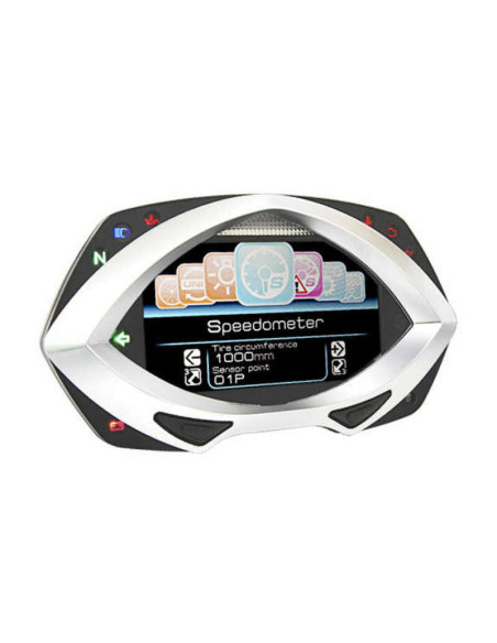 Compteur multifonctions KOSO RXF LCD noir/argent