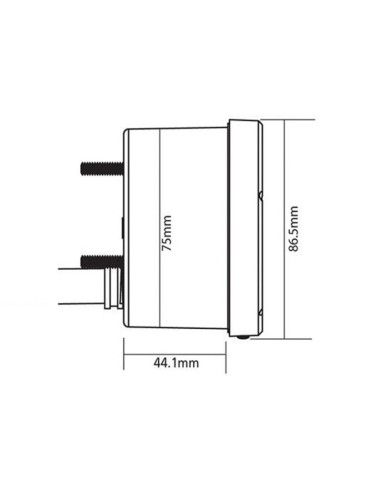 Compte tour KOSO D75 noir 10000rpm