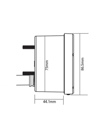 Compte tour KOSO D75 noir 10000rpm