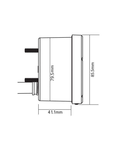 Compteur de vitesse KOSO D75 noir