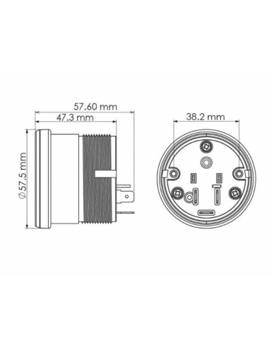 Voltmètre KOSO HD-02V noir