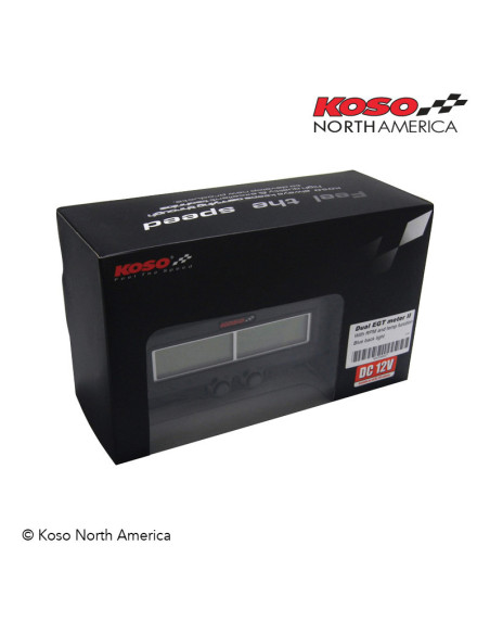 Compteur double EGT-02R KOSO compte-tours & temperature moteur capteur rapide