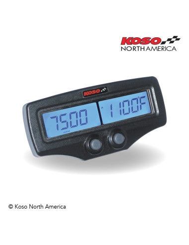 Compteur double EGT-02R KOSO compte-tours & temperature moteur capteur rapide