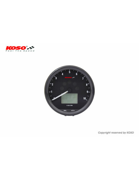 Compteur multifonctions KOSO Neo Retro 64mm TNT noir