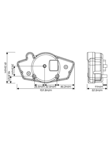 Compteur digital mutlifonctions KOSO RX1N GP Style fond blanc universel