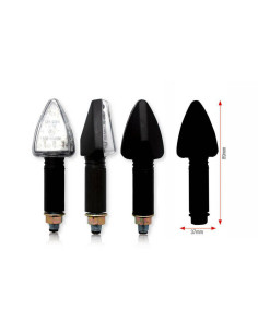 Clignotants BIHR Tri LED long noir universel