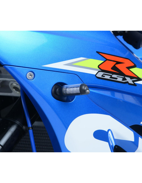 Adaptateurs de clignotants avant R&G RACING noir Suzuki GSXR-1000