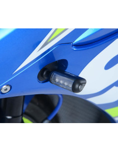 Adaptateurs de clignotants avant R&G RACING noir Suzuki GSXR-1000 2