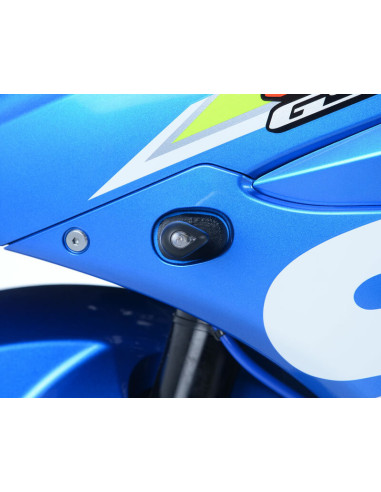 Adaptateurs de clignotants avant R&G RACING noir Suzuki GSXR-1000