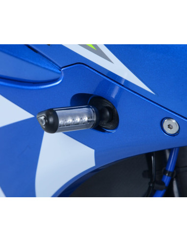 Adaptateurs de clignotants avant R&G RACING noir Suzuki GSXR-1000