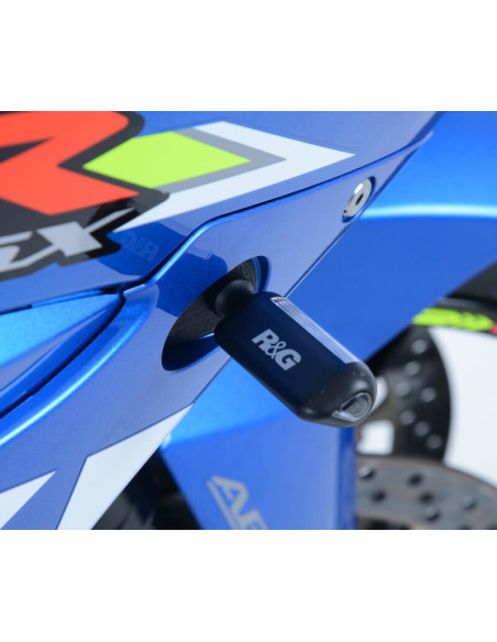 Adaptateurs de clignotants avant R&G RACING noir Suzuki GSXR-1000