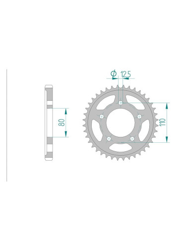Kit chaine AFAM acier TRIUMPH 900 DAYTONA pas 530 1993 à 1993
